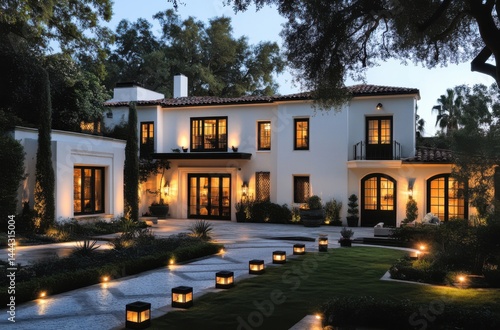 Contemporary LA residence featuring clean white walls,