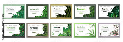 Certificate and Frame Template Set with Botanical Theme
