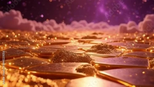 Golden shining video 4k