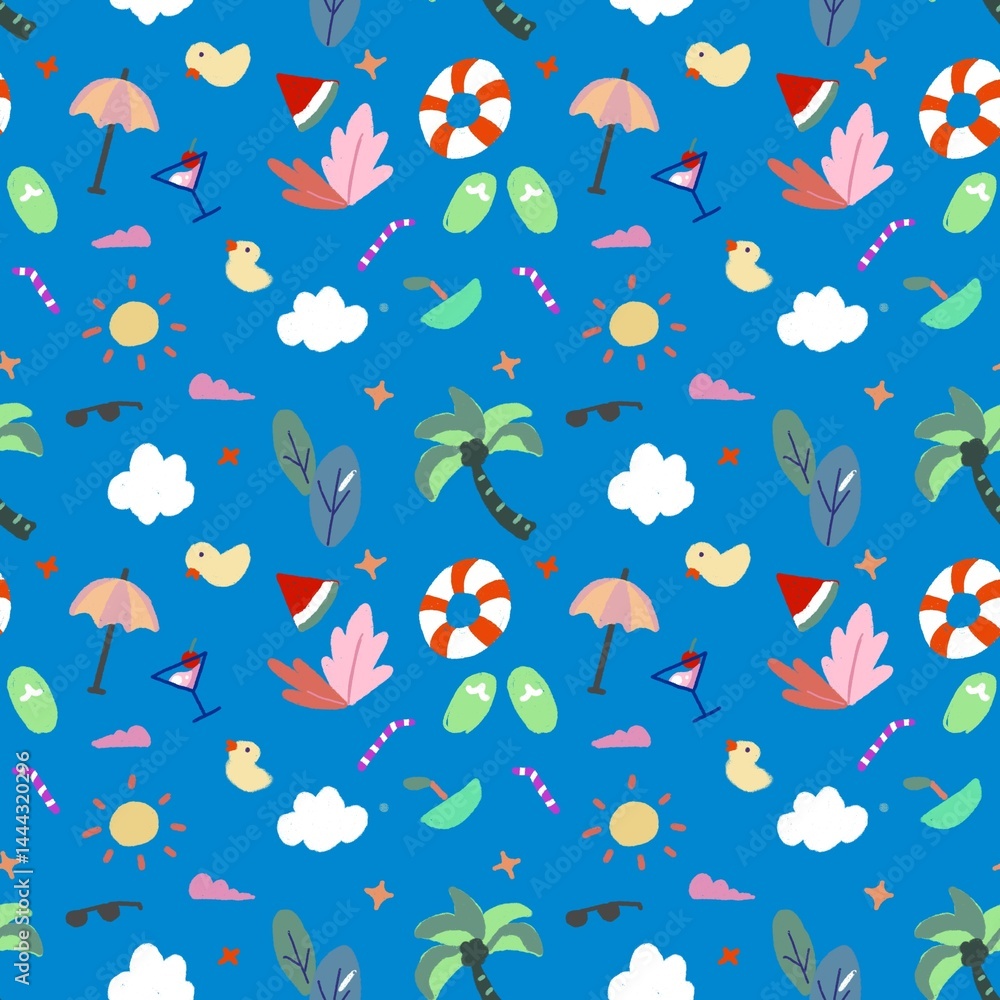 Fototapeta premium summer pattern