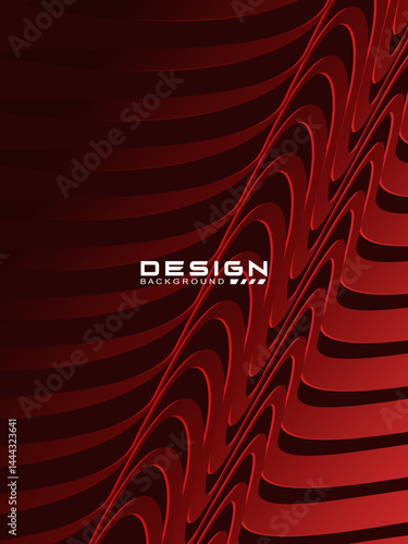 Premium background design with diagonal gradient red lines pattern. Vertical vector template for digital luxury business banner, poster, luxury voucher, prestigious gift certificate, etc.