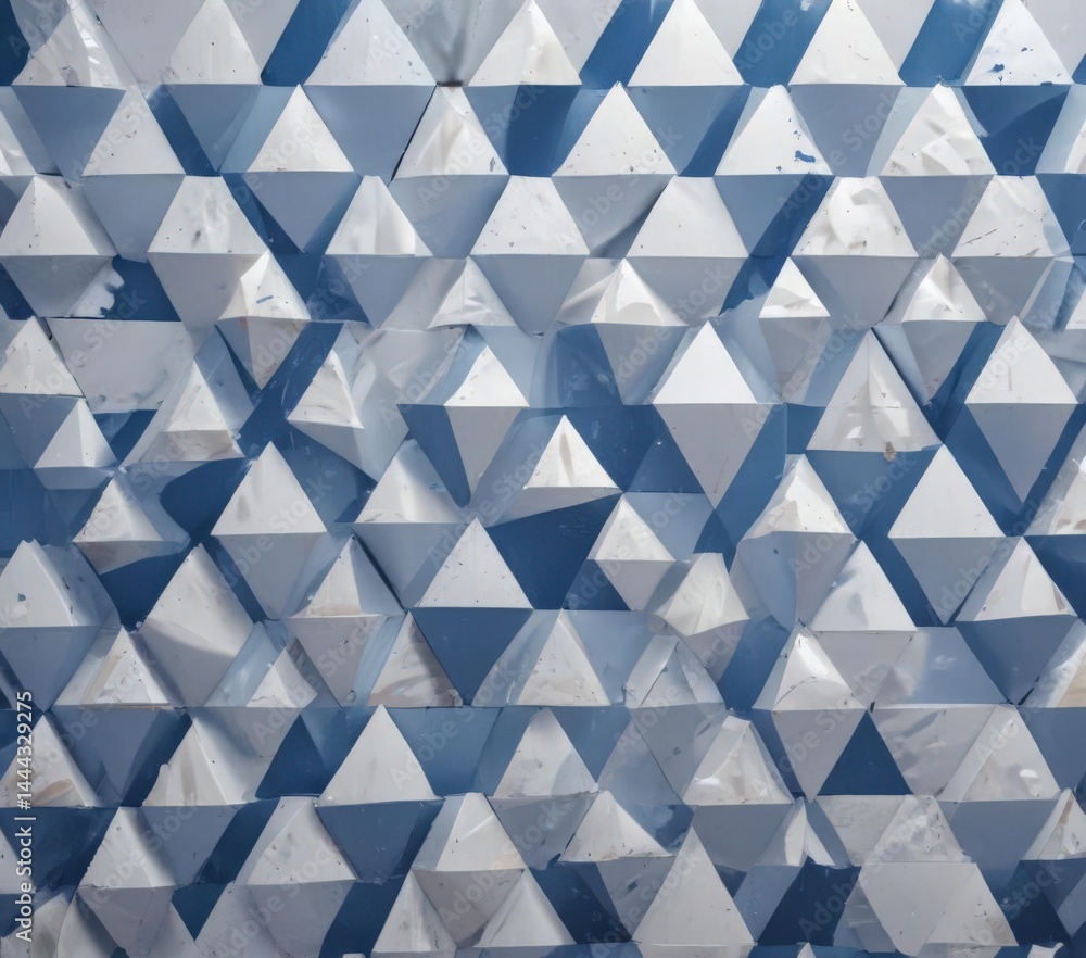 Blue textured backdrop, white geometric triangles & squares Random pattern, modern design , clean, aesthetic Blue textured backdrop, white geometric triangles & squares Random pattern, modern design , clean, aesthetic