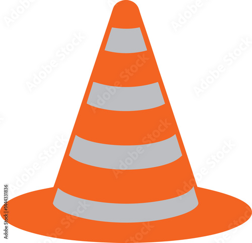 Traffic Cone vector icon collection, vector illustration set on white background