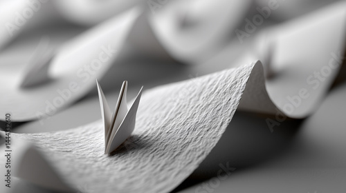 Paper Swan Origami in Monoc...
