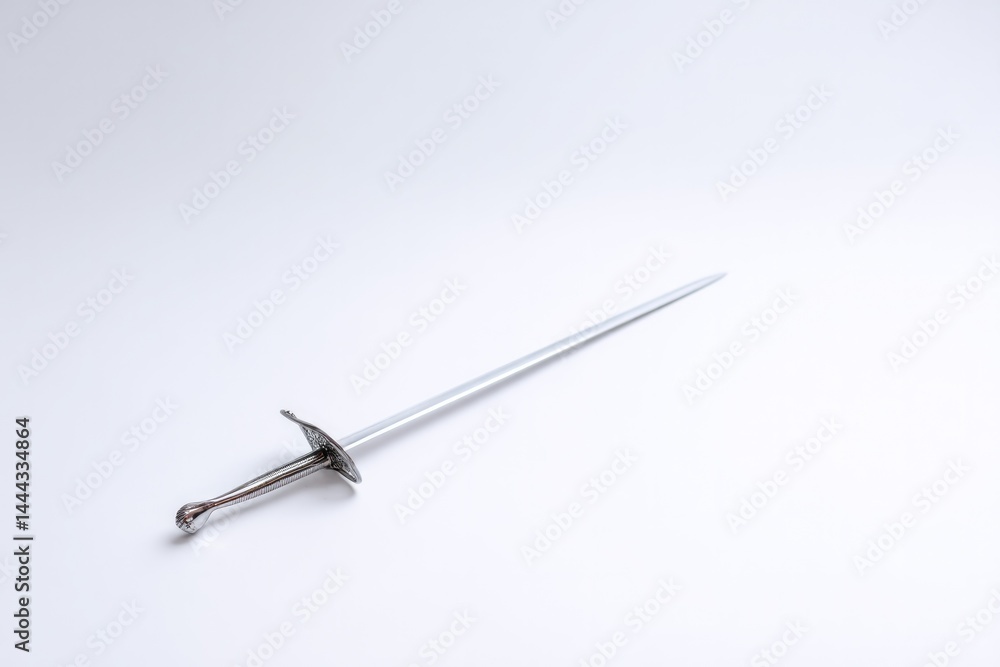 isolated sabre sleek design against pure white backdrop ensures elegance and focus isolated sabre sleek design against pure white backdrop ensures elegance and focus