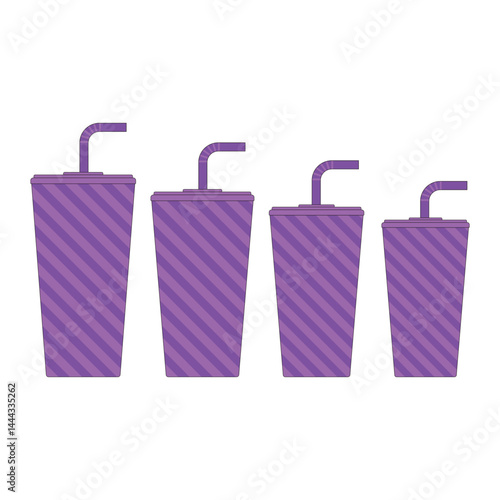 line cup with isolated white background