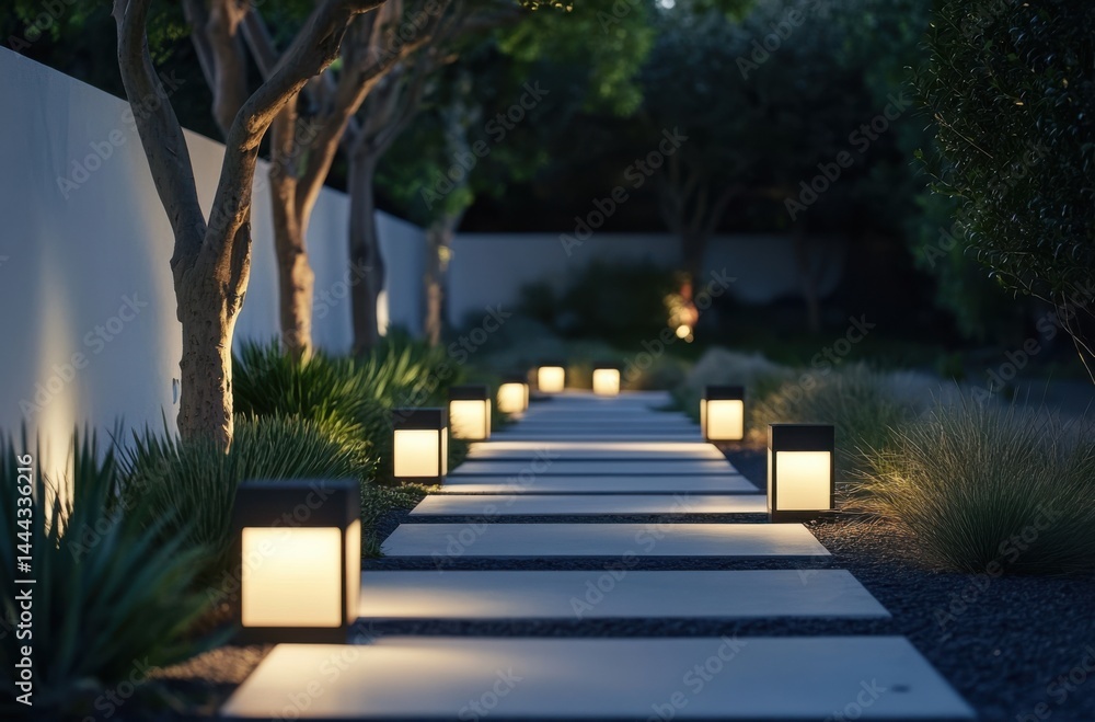 Obraz premium Dream home in Los Angeles with white and black color