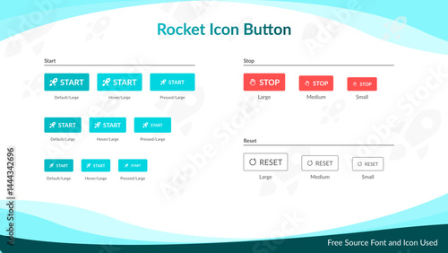 Medical Classic Button UI Design Component