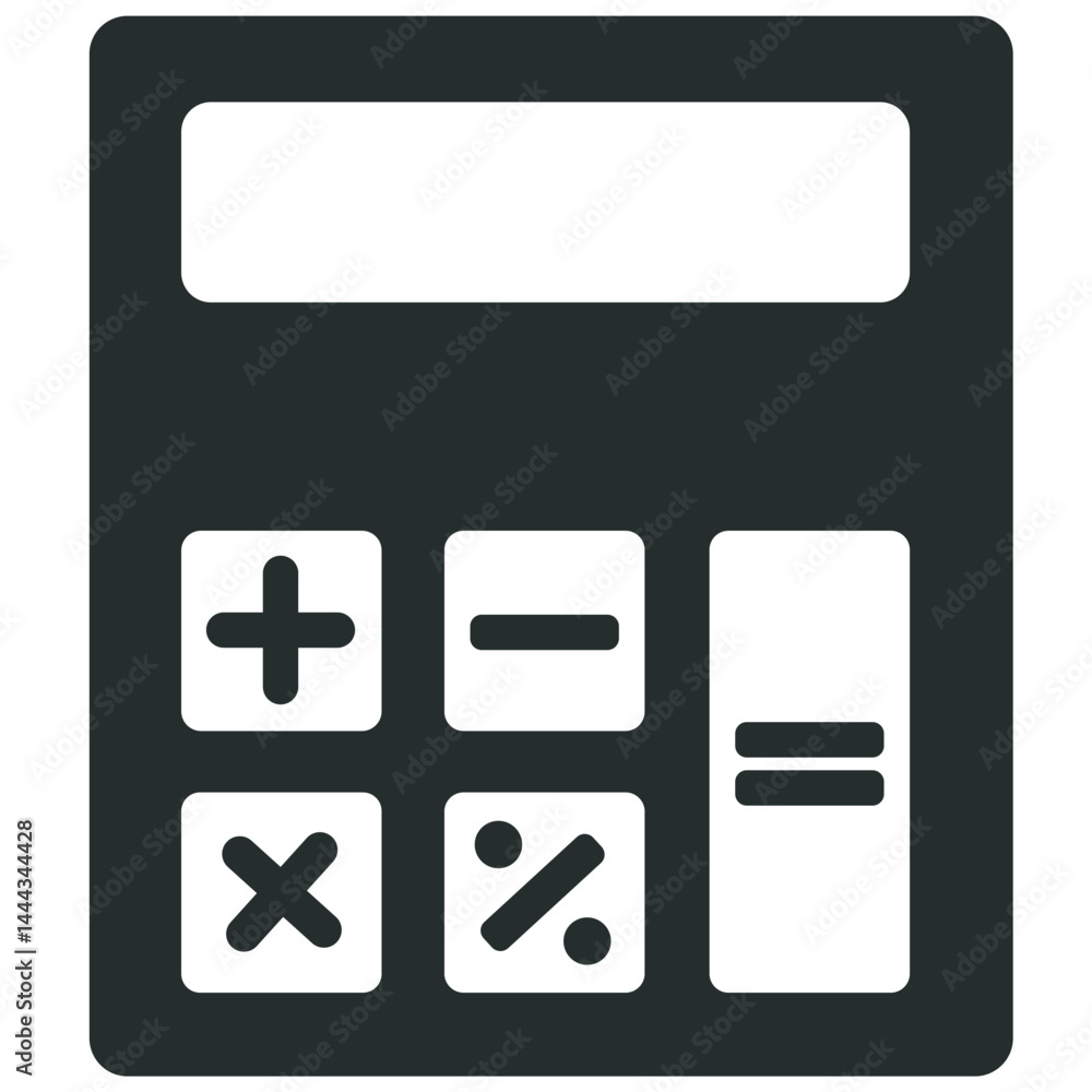 Calculator icon on white background. Calculator icon on white background.