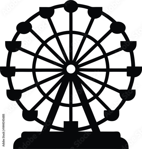 Ferris Wheel Car Silhouette 