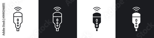 Ultrasound icon in thin line and Flat Design.