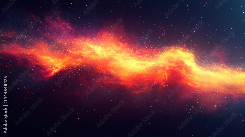 Cosmic Nebula: Fiery Celestial River