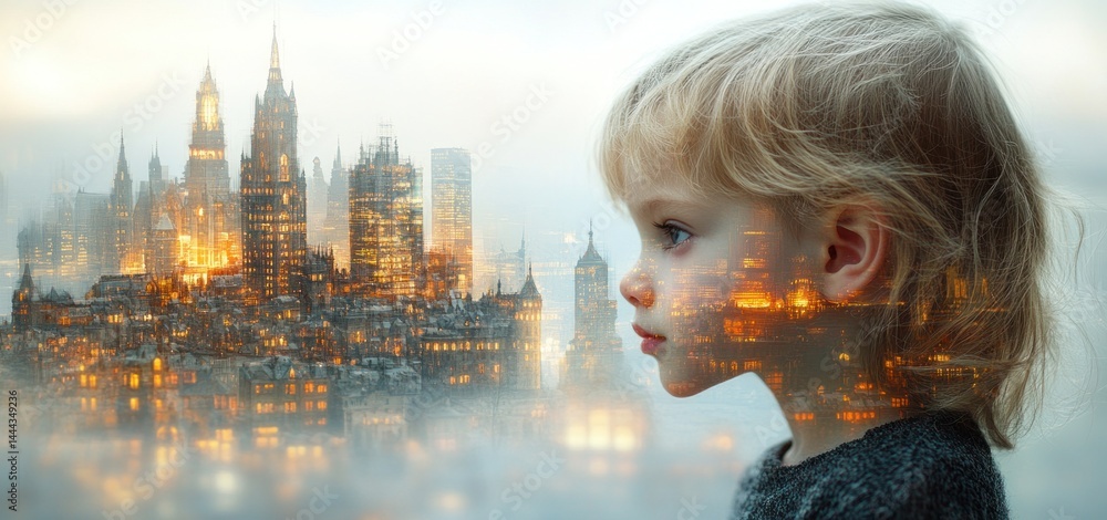 Child's Dream of a Magical Cityscape