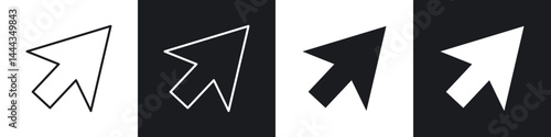 Mouse icon in thin line and Flat Design.