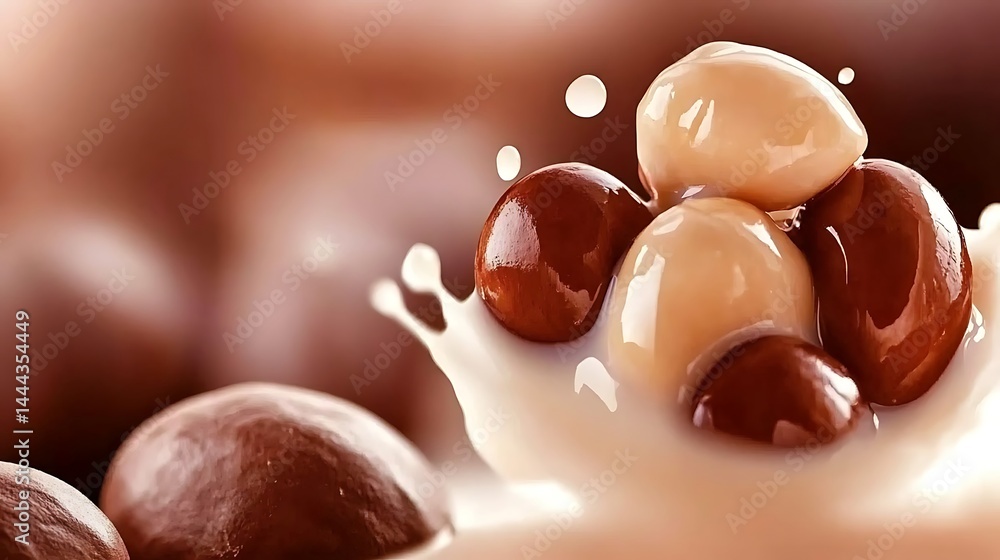 Close up food composition brown texture detail with light and dark hues Close up food composition brown texture detail with light and dark hues