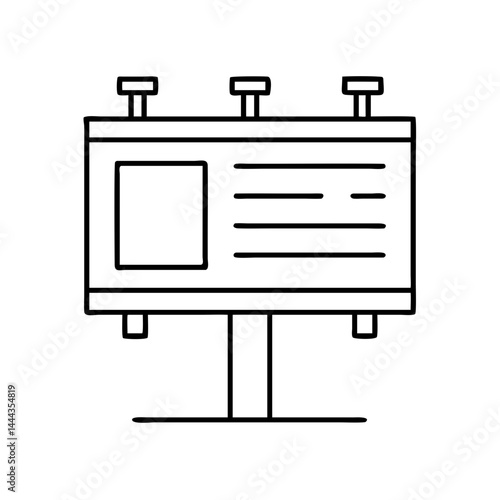 billboard icon, billboard line art - simple line art of billboard, perfect for billboard logos and icons