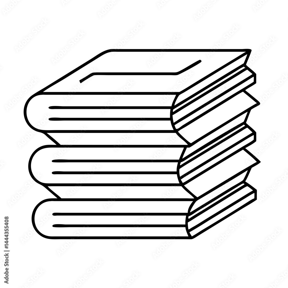 books stack icon, books stack line art - simple line art of books stack, perfect for books stack logos and icons books stack icon, books stack line art - simple line art of books stack, perfect for books stack logos and icons