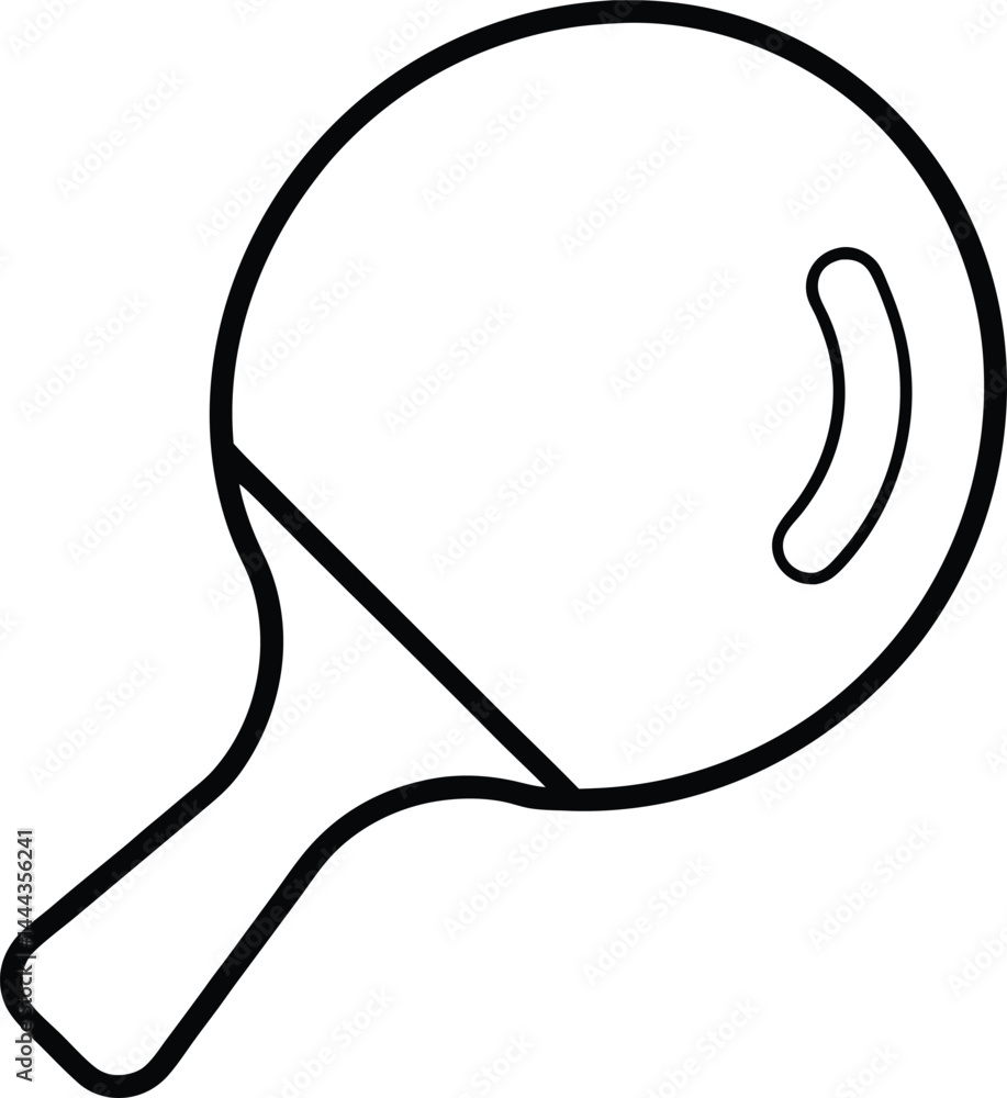 Outline icon of a table tennis bat on a transparent background Outline icon of a table tennis bat on a transparent background