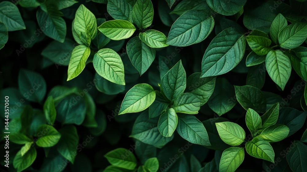 Lush green foliage background, vibrant leaves texture. Lush green foliage background, vibrant leaves texture.