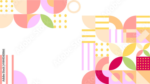 pink and orange Abstract Geometric Shapes and Patterns background