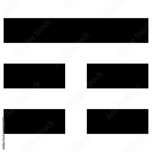 家紋です。艮卦といいます。八卦（小成卦）の一つです。