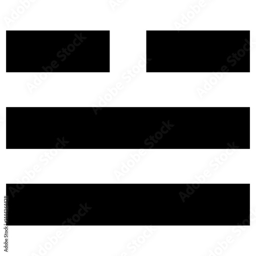 家紋です。兌卦といいます。八卦（小成卦）の一つです。