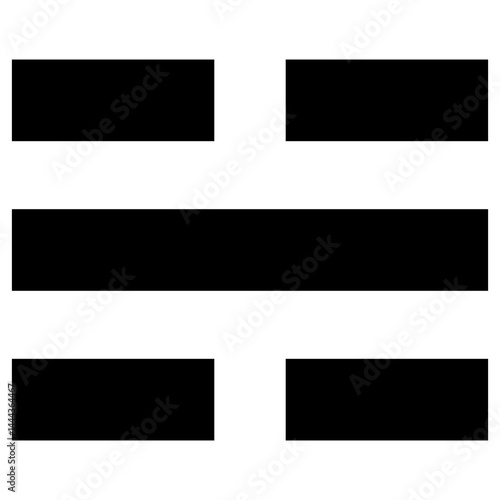 家紋です。坎卦といいます。八卦（小成卦）の一つです。