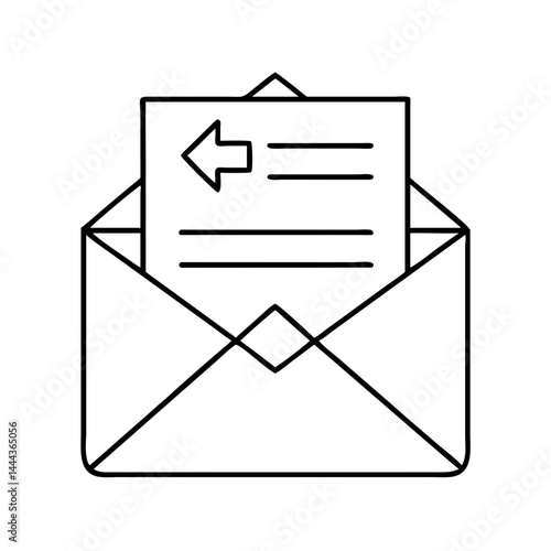 direct mail icon, direct mail line art - simple line art of direct mail, perfect for direct mail logos and icons