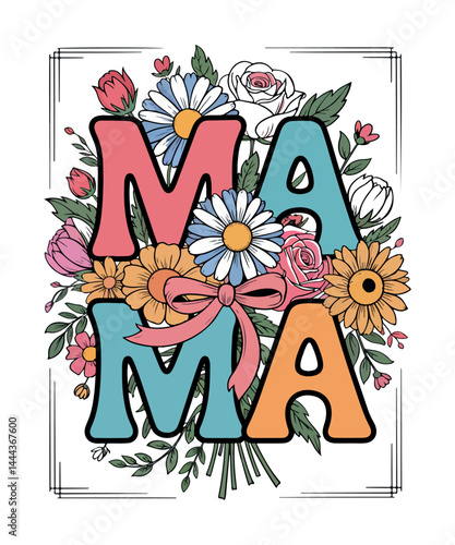Fun MAMA and Stylish Mother's Day Gift Design