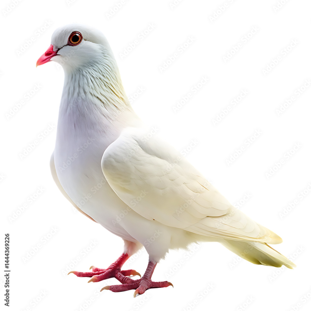 Naklejka premium white dove flying on the transparent background PNG