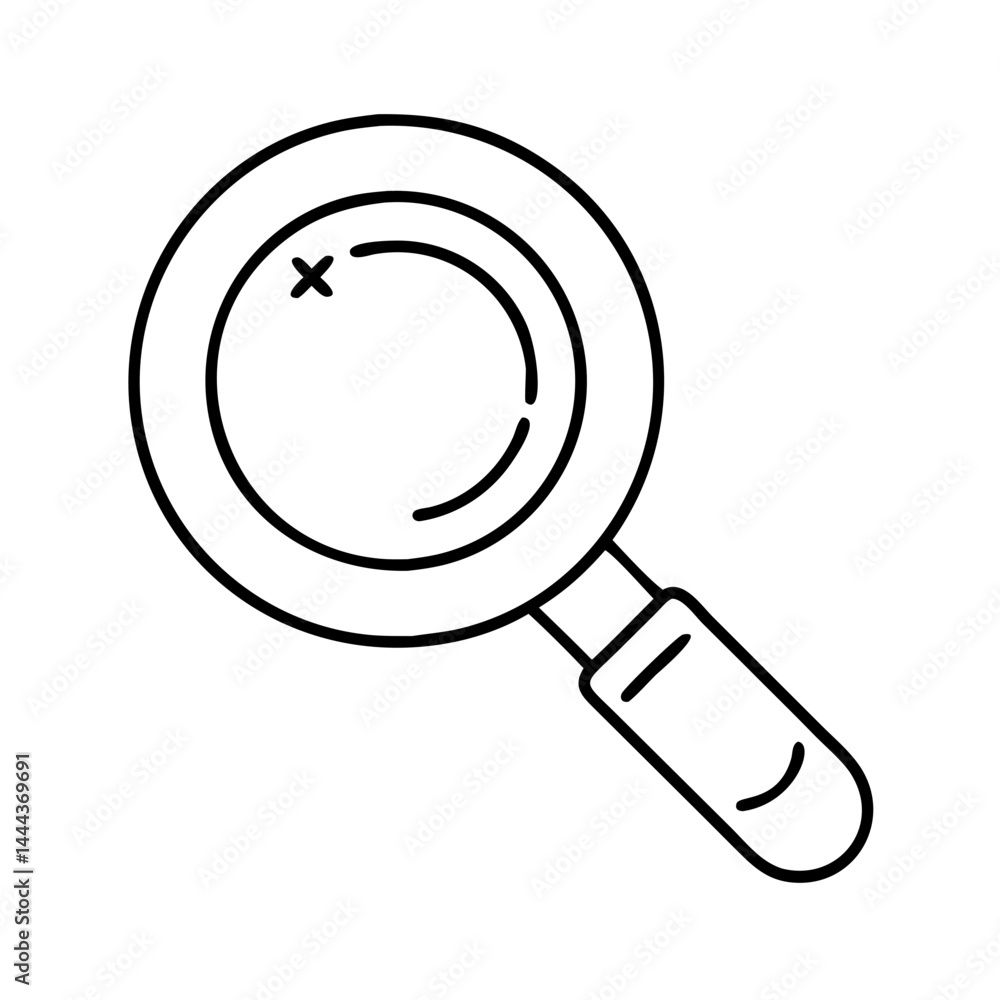 magnifying glass icon, magnifying glass line art - simple line art of magnifying glass, perfect for magnifying glass logos and icons magnifying glass icon, magnifying glass line art - simple line art of magnifying glass, perfect for magnifying glass logos and icons