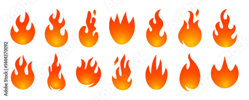set of different flames collection