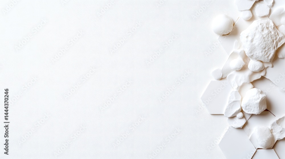 White Sculptures Hexagon Tiles Minimalist Style High-resolution Subtle Lighting Landscape Wide Shot Textured Forms Abstract Art White Background Pure Clean Aesthetic Ideal for Website Design White Sculptures Hexagon Tiles Minimalist Style High-resolution Subtle Lighting Landscape Wide Shot Textured Forms Abstract Art White Background Pure Clean Aesthetic Ideal for Website Design