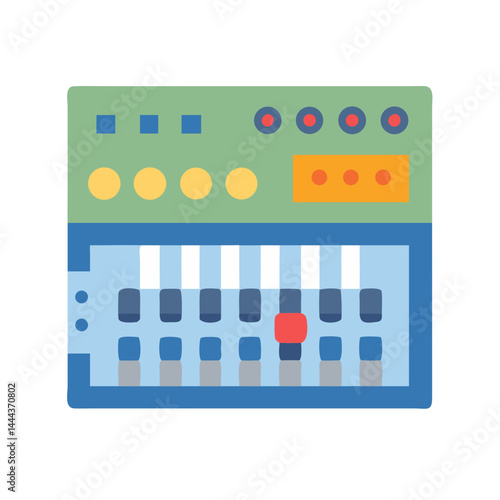 Colorful Digital Audio Mixer for Music Production