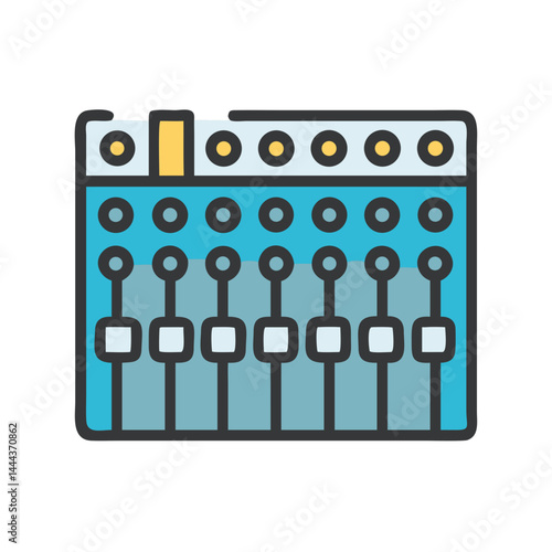 Sound Mixer Icon - Audio Engineering Equipment Illustration