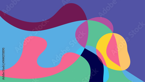 Colorful abstract blob shapes vector background illustration