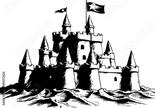 Majestic sandcastle creation beach summer vibes coastal view creativity unleashed