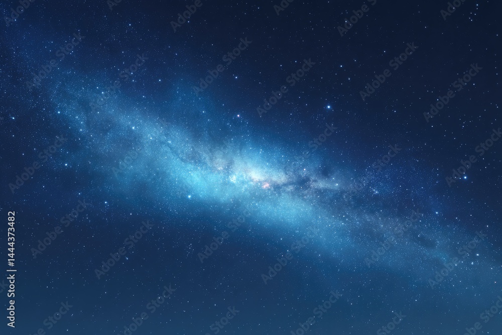 Obraz premium vibrant neon-hued universe with vast galaxies and twinkling stars illuminated against deep space backdrop