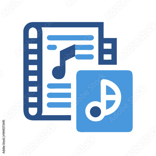 Music book icon for music education and resources