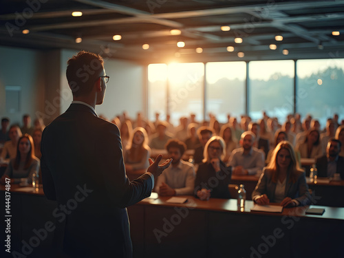 Versammlung, Rede, audience of adults, Vortrag, Präsentation