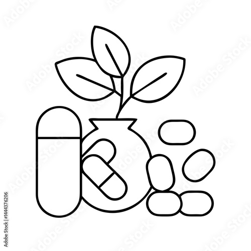 multivitamin icon, multivitamin line art - simple line art of multivitamin, perfect for multivitamin logos and icons
