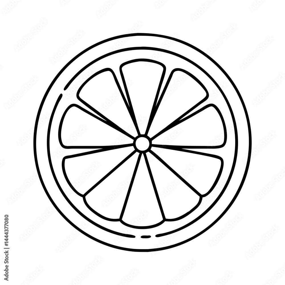 orange slice icon, orange slice line art - simple line art of orange slice, perfect for orange slice logos and icons orange slice icon, orange slice line art - simple line art of orange slice, perfect for orange slice logos and icons