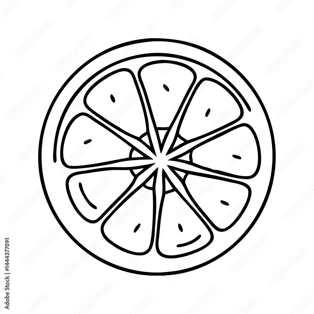 orange slice icon, orange slice line art - simple line art of orange slice, perfect for orange slice logos and icons orange slice icon, orange slice line art - simple line art of orange slice, perfect for orange slice logos and icons