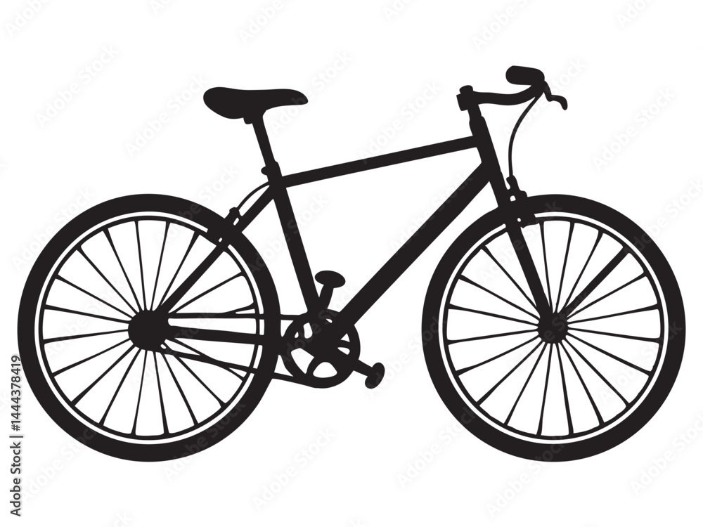Fototapeta premium bicycle silhouette vector illustration on a white background