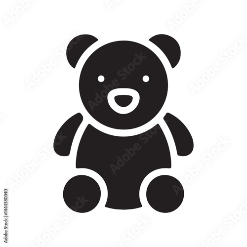 Vector bear silhouette isolated on white background Bear icon modern symbol logo, Vector illustration logo bear silhouette