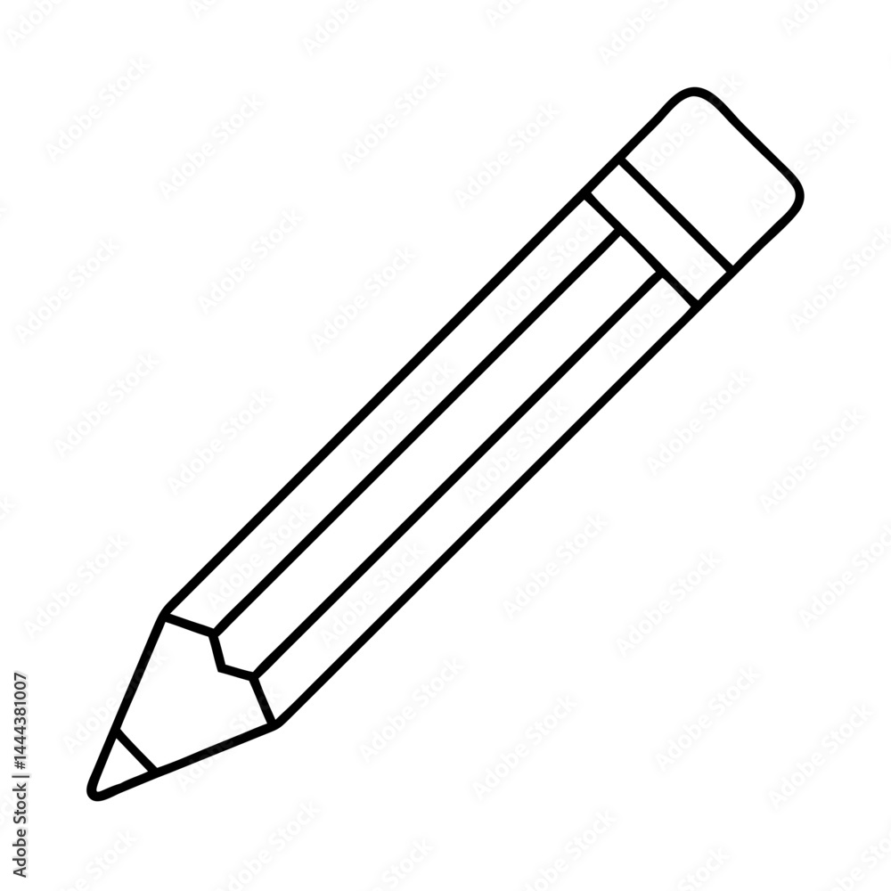 pencil icon, pencil line art - simple line art of pencil, perfect for pencil logos and icons pencil icon, pencil line art - simple line art of pencil, perfect for pencil logos and icons