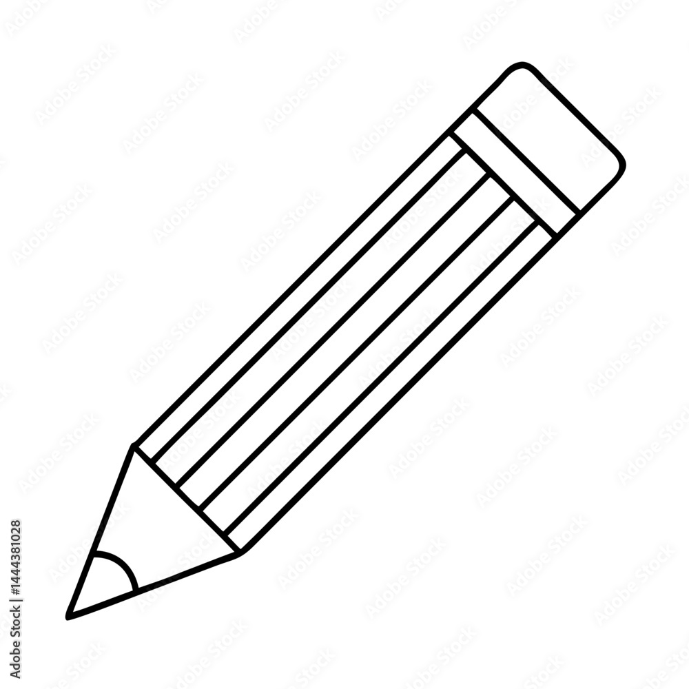 pencil icon, pencil line art - simple line art of pencil, perfect for pencil logos and icons pencil icon, pencil line art - simple line art of pencil, perfect for pencil logos and icons