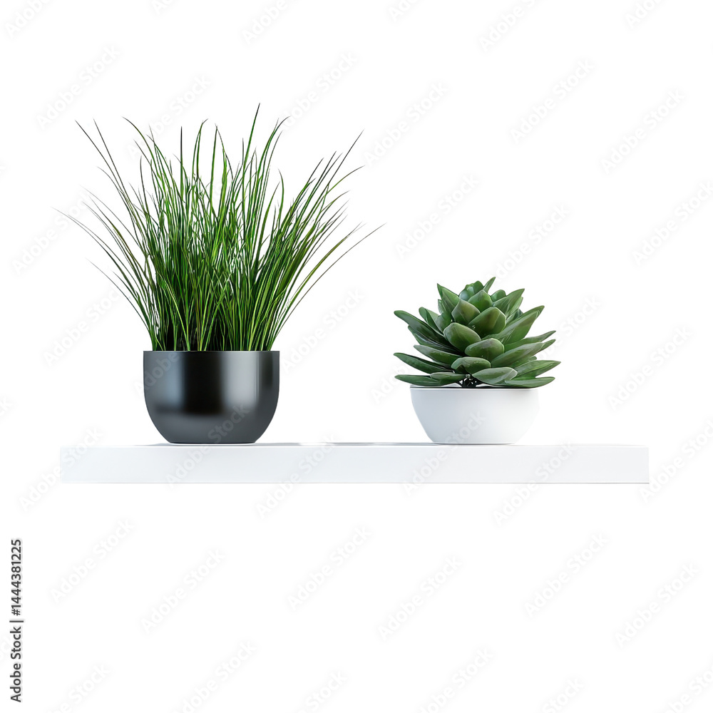 Wall shelf isolated on a white background. cutout png