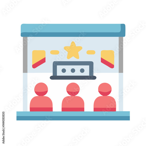 Award show attendees icon, vector illustration, presentation concept