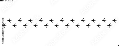 Rooster footprints vector. Hen paw prints